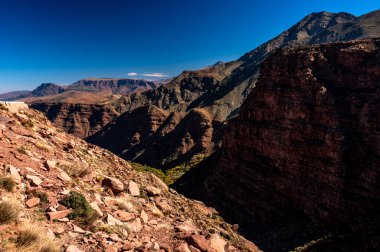 Yüksek Atlas Dağları 'nın manzarası, Fas.