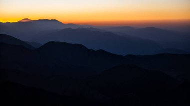 Fas 'taki Yüksek Atlas Dağları' nın manzarası. Mt. Erdouz, Jbel Erdouz.