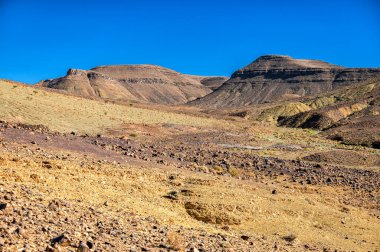 Güzel çöl manzarası Anti-Atlas, Küçük Atlas ya da Küçük Atlas Dağları, Fas.