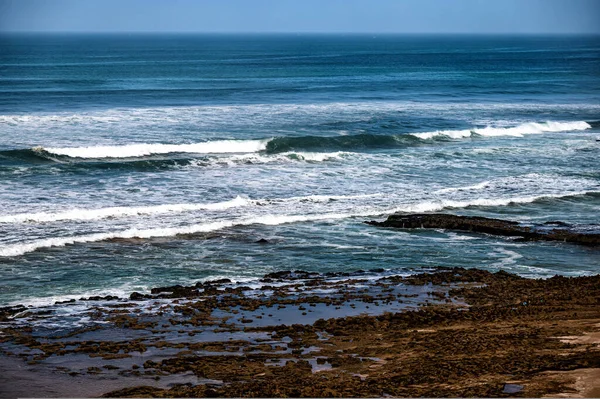 High tide and huge waves in the Atlantic Ocean, Morocco 2022