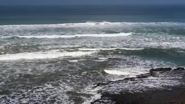 Atlantik Okyanusu Ndaki Yüksek Gelgit Dev Dalgalar Fas — Stok video
