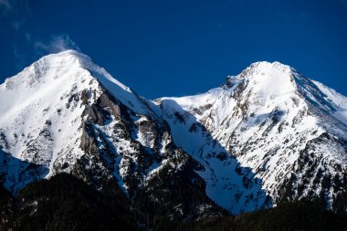 Slovakya 'daki Belianske Tatras' ın en yüksek zirvelerine yakın çekim.
