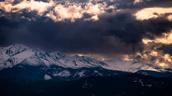 Paysage Montagneux Nuageux Des Belianske Tatras Slovaquie — Photo