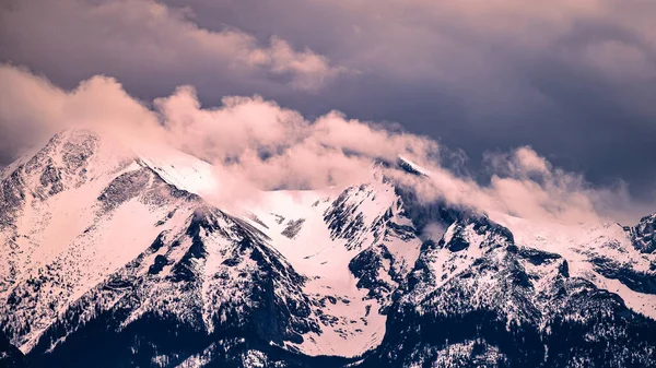 Wolken Berglandschap Van Belianske Tatras Slowakije — Stockfoto