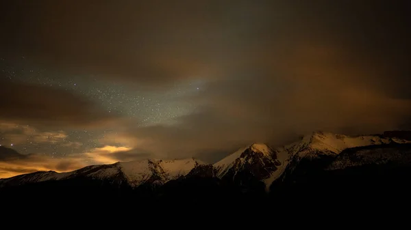 Vista Noturna Das Montanhas Tatra — Fotografia de Stock