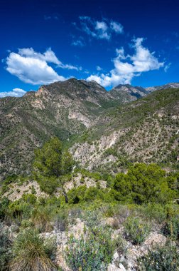 Güney İspanya 'nın güzel bir tatil yeri. Sierra de Tejeda, Almijara ve Alhama Dağları