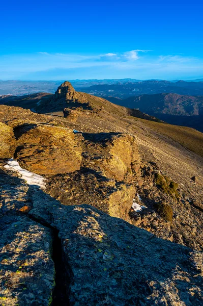Βράχοι Του Σαν Φρανσίσκο Ένα Ηλιόλουστο Πρωινό Οροσειρά Sierra Nevada — Φωτογραφία Αρχείου
