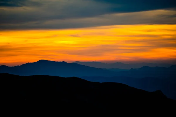 Sunset Landscape Sierra Nevada Mountain Range Spain — Stock Photo, Image