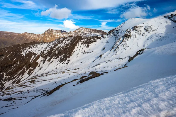 Гора Мулхасен Самая Высокая Вершина Горного Хребта Сьерра Невада Испания — стоковое фото