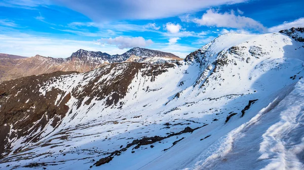 Góra Mulhacen Najwyższy Szczyt Pasma Górskiego Sierra Nevada Hiszpania — Zdjęcie stockowe