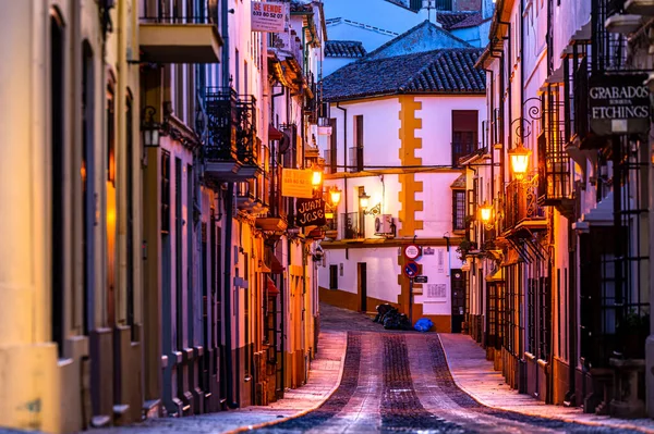 Ronda Provincia Málaga España Abril 2023 Ambiente Romántico Una Calle — Foto de Stock
