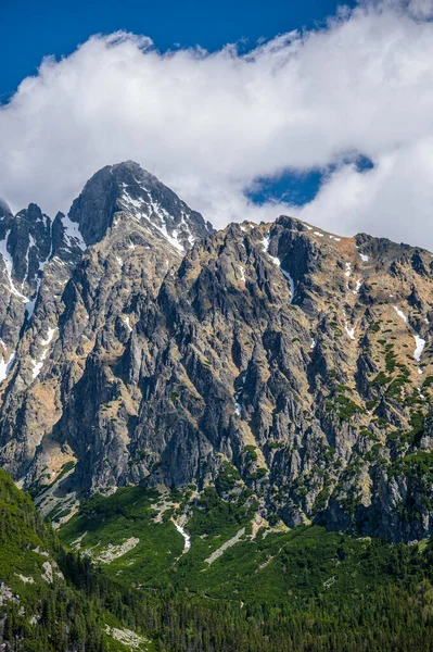 Monte Lomnica Paesaggio Primaverile Dei Monti Tatra Slovacchia — Foto Stock