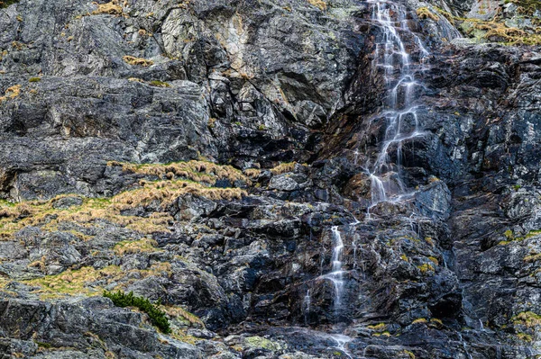 Velicky Waterfall Velicka Valley Vårlandskap Tatrabergen Slovakien — Stockfoto