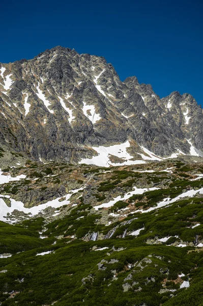 Monte Koncista Valle Batizovska Paesaggio Primaverile Dei Monti Tatra Slovacchia — Foto Stock