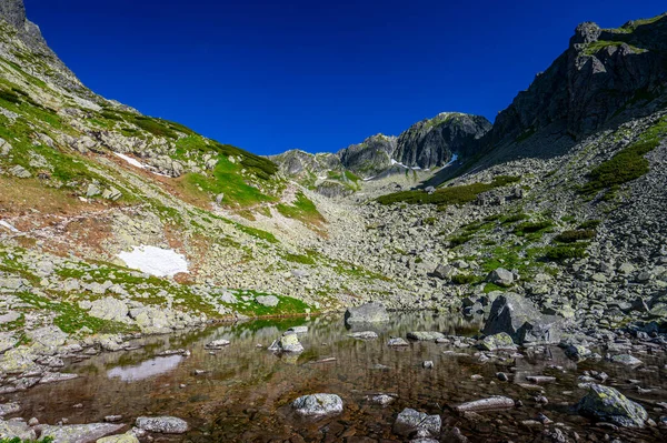 是斯洛伐克最美丽的旅游胜地之一 塔特拉山的夏季风景 Cervena山谷 Tatra国家公园 斯洛伐克 — 图库照片