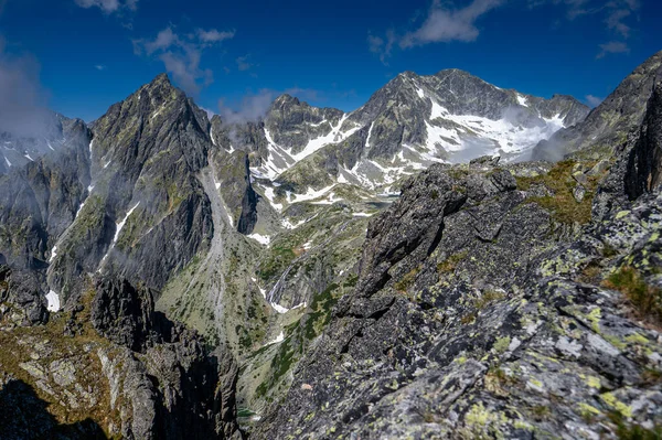 Een Uitzonderlijk Berglandschap Van Hoge Tatra Uitzicht Vanaf Lomnicka Pas — Stockfoto