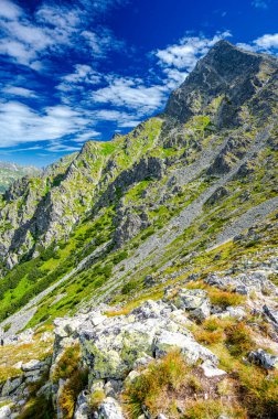High Tatras 'taki Krivan Dağı. Slovakya 'nın ikonik bir dağı.