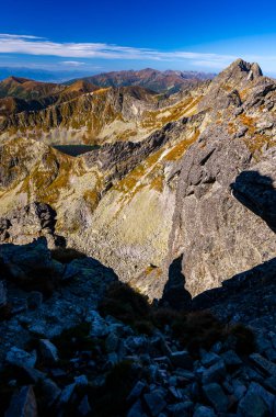 Kartal Yolu 'ndan Tatra Dağları' nın Panoraması. Tüm Tatra 'daki en zor ve tehlikeli yol..