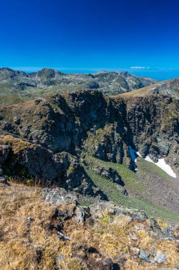 Summer landscape of the Rila Mountains, Bulgaria. Panorama from the Mount Otovitsa 2696 asl. clipart