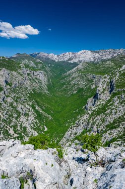 Scenic view of Paklenica National Park in the Velebit Mountains. One of the most popular travel destination in Croatia.  clipart