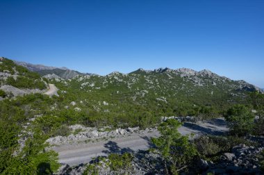 Scenic view of Paklenica National Park in the Velebit Mountains. One of the most popular travel destination in Croatia.  clipart