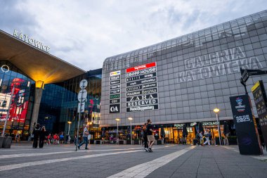 Katowice, Polonya - 3 Mayıs 2025: Katowice Şehir Merkezi.