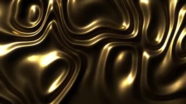 Animation Swirled Gold Texture Looped Motion — Stock Video