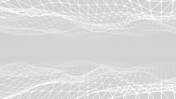 Animation Modern Abstract Technological Gray Background Interconnected Geometric Mesh Pattern — Stock videók