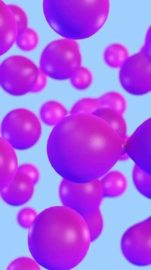 3D Animation - Fluid abstract pink spheres that float and blend with looping animated motion and vertical format composition.