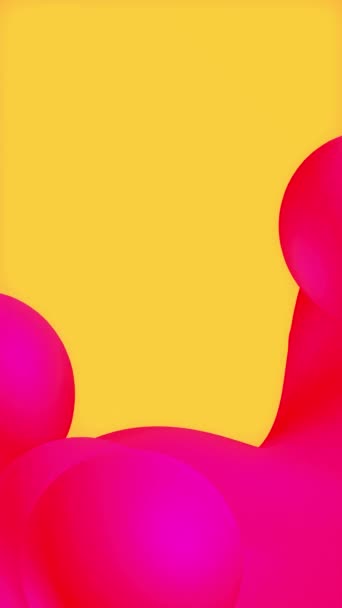 Animation Saturated Abstract Background Looping Animated Soft Curved Pink Shapes — Stockvideo