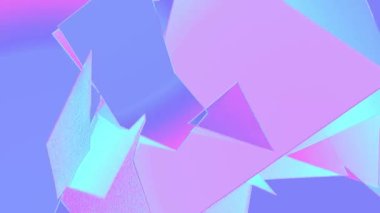 Buhar dalgası tarzı renkleri ile çevrilebilir dijital sanat soyut geometrik arkaplan