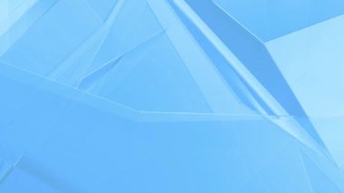 Mavi şeffaf katmanların canlandırılmış kurumsal geometrik arkaplanını döndür