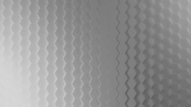 Animation Gray Hexagonal Loopable Abstract Background — Stock Video