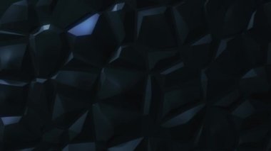 3D animasyon - Parlak geometrik dokuya sahip döngü oluşturulabilir koyu soyut arkaplan