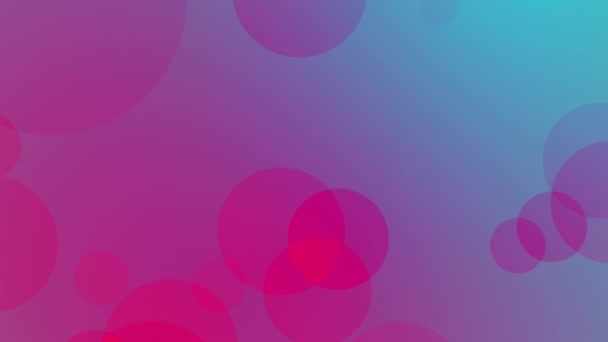 浮选脱焦粒子的环形抽象蓝色和粉色背景 — 图库视频影像