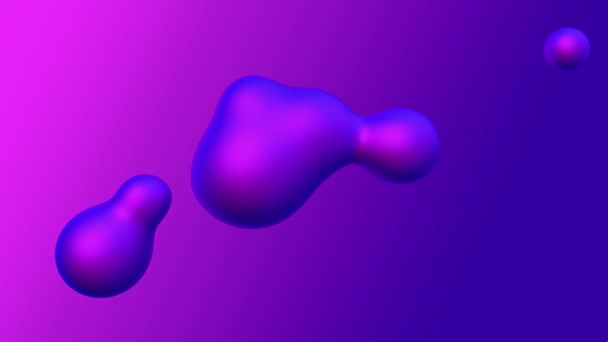 Animación Fondo Gradiente Azul Rosa Formas Fluidas Animadas Bucle — Vídeo de stock