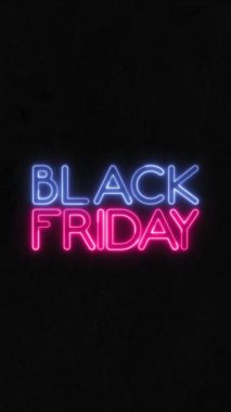 Dikey bileşim biçiminde neon efektli 