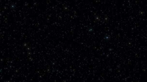 60Fpsで宇宙の星を介して前方移動の現実的なアニメーション化された背景 — ストック動画