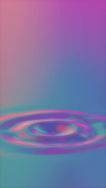 Animatie Geknoopte Geanimeerde Druipende Concentrische Golven Met Kleurrijke Reflecties — Stockvideo