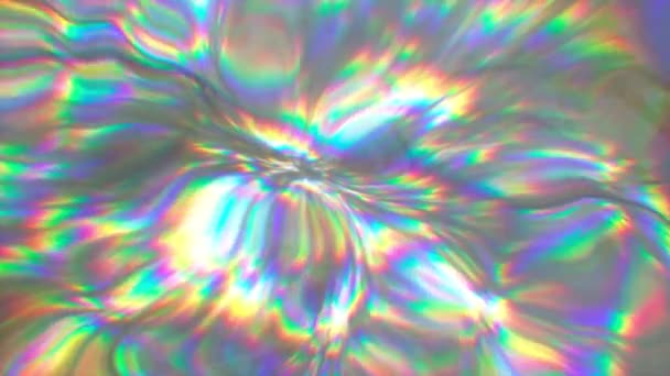 Animering Loopas Animerade Abstrakt Bakgrund Färgglad Glasstruktur Med Ljusspridning Reflektioner — Stockvideo