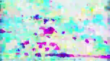 Grunge biçimi ve hafif arkaplan ile kusurlu sanat dokusunun renkli döngü animasyonu