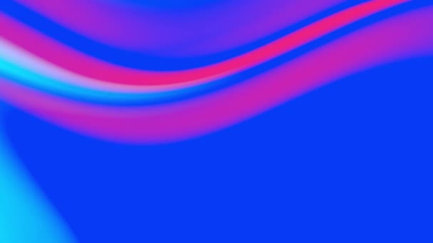 流動波でループでアニメーションされた抽象ネオンカラーの背景 — ストック動画