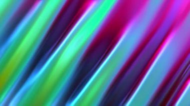 3D Canlandırma - Renkli gradyan yansımaları döngü içinde canlandırılmış soyut çizgili arkaplan.