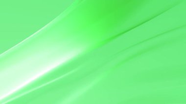 Döngülü 3D Canlandırma - Yumuşak şeffaf dalgalı bir şeklin açık yeşil soyut arkaplanı