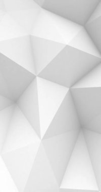 3D animasyon - Dikey bileşim biçiminde döngü hareketi olan bir geometrik dokunun beyaz soyut arkaplanı