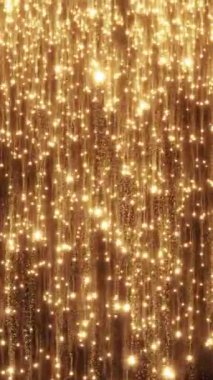 Siyah zemin üzerinde kayan yıldızların dikey kompozisyon biçiminde kayan yıldızlarının canlandırılmış Noel arkaplanı döngüsü