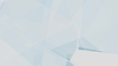 Açık grimsi mavi şeffaf şekillerin animasyon kurumsal geometrik arkaplanı.