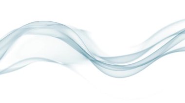 3D Canlandırılmış Soyut Arkaplan Döngüsü - Beyaz Üzerine Şeffaf Mavi Dalgalar
