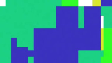 Renkleri ve dijital estetiği olan piksellerin canlandırılmış soyut arkaplanı döngüye alınıyor