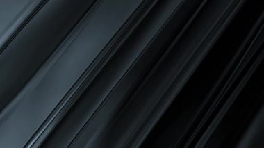 Koyu köşegen çizgileri ve koyu gri tonlarda fütüristik soyut tasarımı içeren kusursuz üç boyutlu animasyon.